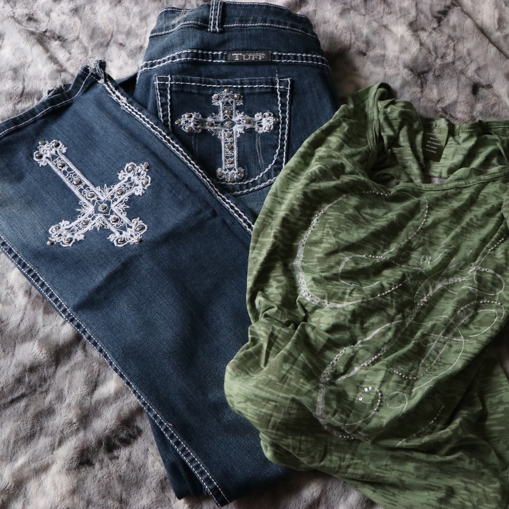 Cowgirl Tuff Co Jeans - Victory White - BLING!